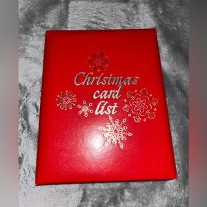 Vintage Christmas Card List Organizer Book 1960'S - Red Cover